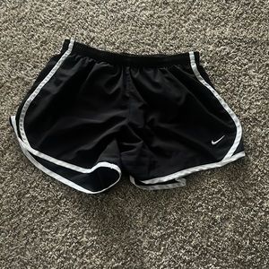 black Nike athletic shorts